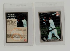 (2) 1991 Manny Ramirez Front Row Draft Pick Rookie Card RC Lot #47 NM