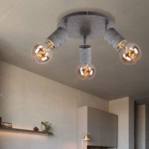 Plafoniera Lampada Letto Plafoniera 3 Fiamma Lampada da Cucina Argento E27 - Foto 1 di 8
