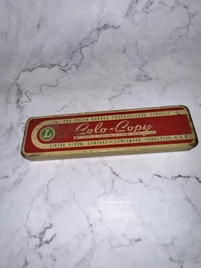 Vintage Linton Pencil Company Colo-Copy Pencil Tin Made in USA Empty - Picture 1 of 10