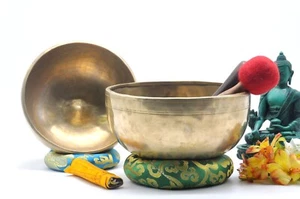 8 Zoll Durchmesser Lingam Gesangsschale - gesammelte Gesangsschale - antike Schüssel - Bild 1 von 6