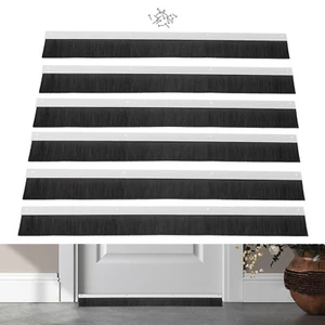 6PZ 2,36"x39,37" Lega di Alluminio Durevole Spazzola Porta Guarnizione Striscia Meteo - Foto 1 di 16