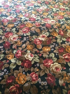 4+ yds   Fabric Vintage Cabbage Roses Cottage Shabby Chic - Picture 1 of 6