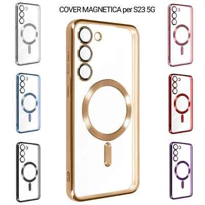 OBASTYLE COVER MAGSAFE MAGNETICA PER SAMSUNG GALAXY S23 5G PROTEZIONE FOTOCAMERA VETRO