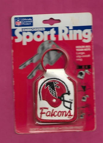 1987 NFL ATLANTA FALCONS EMBROIDERED SPORT RING KEY HOLDER (INV# C4674) Cover