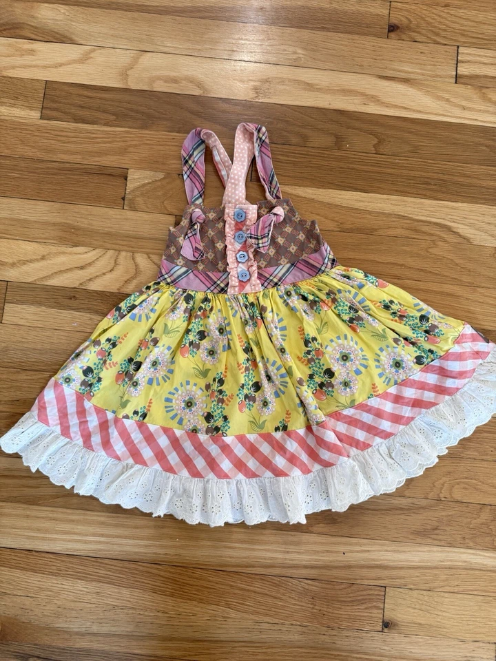 Vestido Matilda Jane Happy & Free Nudo de Confitería Talla 2 Cottagecore Country Usado en Excelente Condición Foto 1 de 4