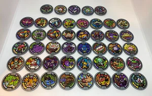 Japanese Bandai Yokai Watch Grey Medals Lot 45 Ea (5 Hologram)**USA SELLER** #4 - Picture 1 of 2