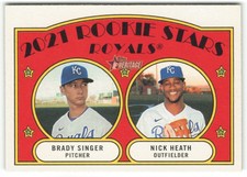 2021 Topps Heritage Brady Singer/Nick Heath RC Kansas City Royals #129