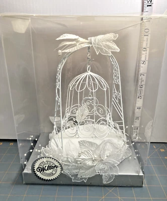 Campana de encaje de alambre Wilton de colección para pastel de bodas 1993 caja abierta sin usar Foto 1 de 4