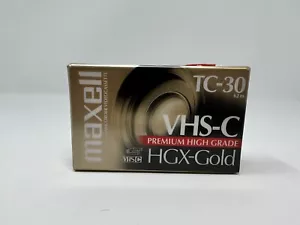Maxwell VHC-C TC-30 HGX-Gold Premium High Grade Video Cassette Tape Sealed - Picture 1 of 8