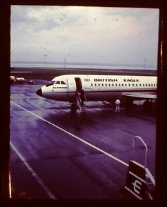 35mm Half Frame Colour Slide - British Eagle BAC One Eleven G-ATPI at Liverpool - Picture 1 of 1