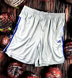 Pantaloncini da basket Adidas Shiny Dazzle argento XL con coulisse e zip tasche - Foto 1 di 12