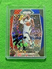 GREG MONROE PRIZM RED WHITE BLUE CARD BUCKS 2017-18 PRIZM BASKETBALL REFRACTOR 