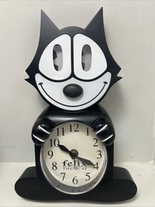 felix the cat wall clock missing tail not tested  - Picture 1 of 5