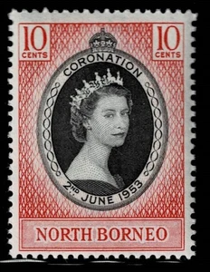 NORTH BORNEO -1953 - QEII CORONATION - Sc#308 - MUH - BE 152 - Picture 1 of 1