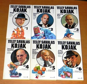 KOJAK #1-6 Victor B. Miller 1974 1975 Pocket Book TV Tie-in pbs Telly Savalas - Picture 1 of 6