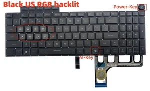 US RGB Backlit Keyboard for Asus ROG Gungod 9plus G815 G835 G835L G815P AI-KEY - Picture 1 of 2