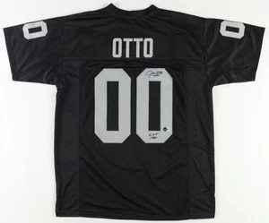 Jim Otto Signed Oakland Raiders Custom Jersey (Beckett) XL Inscribed "HOF 1980" - Picture 1 of 3