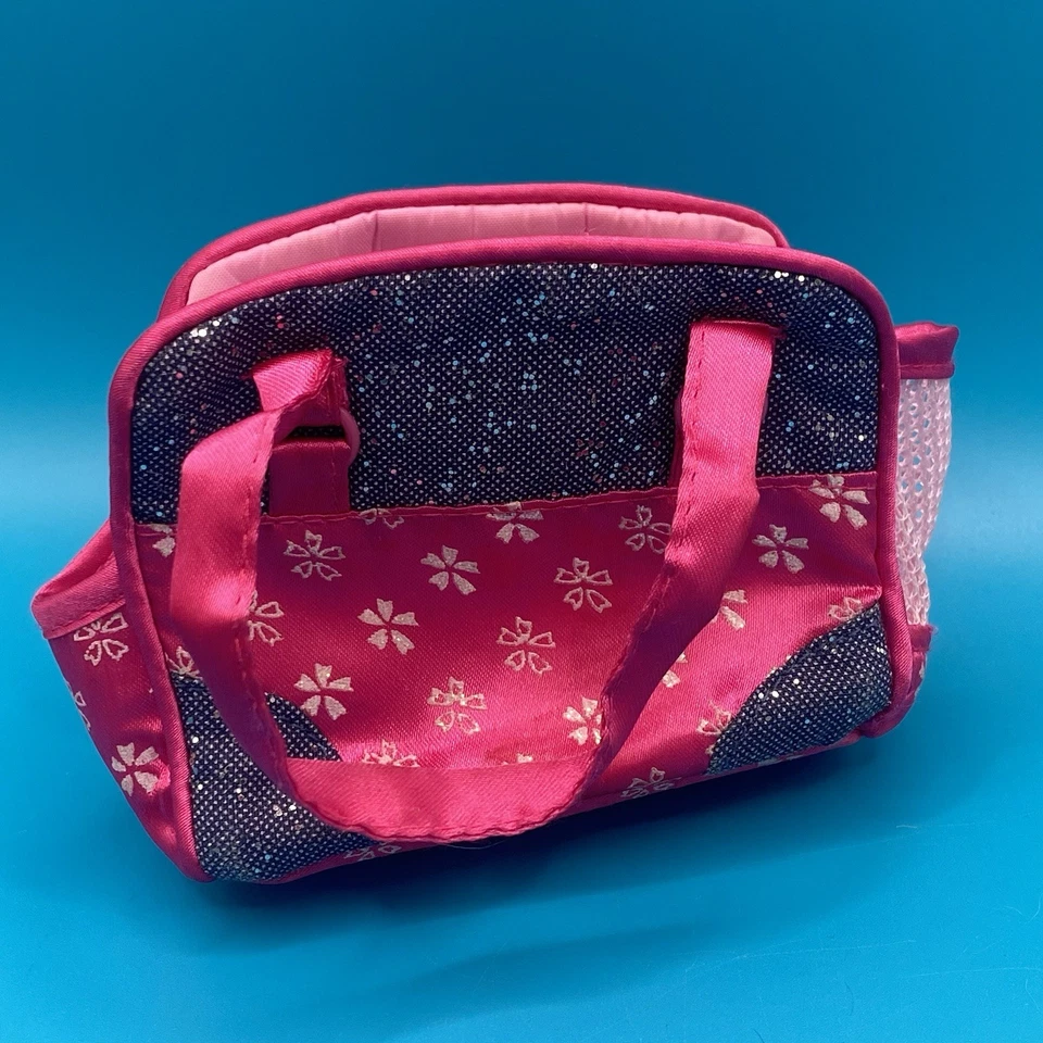 NUESTRA GENERACIÓN 18" MUÑECA ACCESORIOS ROSA AZUL BRILLO PERRO MONEDERO BOLSA DE TRANSPORTE SOLAMENTE Foto 1 de 3