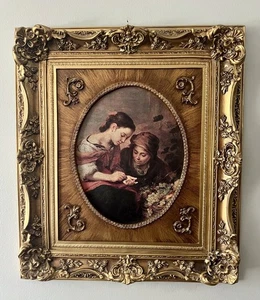 Gorgeous Carved Wood Gilt Frame W/ “The Little Fruitseller” Bartolome E.Murillo - Picture 1 of 24