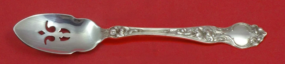 Cuchara de oliva de plata esterlina Violet by Wallace perforada 5 3/4" hecha a medida Foto 1 de 1