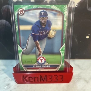 Kumar Rocker 2023 Bowman Green Pattern Prospect /99 Card #BP-39 - Picture 1 of 4