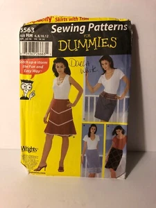Simplicity for Dummies 5563 Skirt w/Trim & Length Variations Pattern - Size 6-12 - Picture 1 of 4