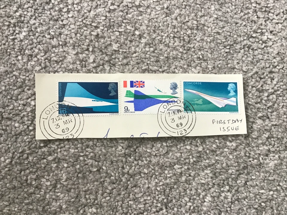 Set Of 3 Concorde first day issue stamps 1969 ( Set 5 ) - Image 1 of 3