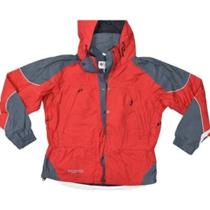 Columbia Omni Shield Interchange Women's Red Nylon Windbreaker Jacket L Solid - Picture 1 of 8