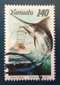 VANUATU 1996 140vt CTO Game Fishing Swordfish Michel 1003 Scott 672 Yt 998 4421 - Picture 1 of 2