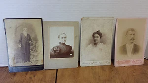 4 antike Damen & Herren Fotos Viktorianisches Studiobild PORTMESS - Bild 1 von 5