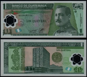 GUATEMALA 1 QUETZAL (P115b) 23.11.2011 POLYMER UNC - Picture 1 of 1