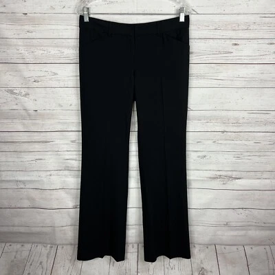 Theory Womens Wool Blend Bootcut Trouser Dress Pants Size 8 Black Stretch Career - Image 1 of 4