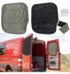 Insulated Rear Door Window Covers for Mercedes Benz 2007-2018 Sprinter Cargo Van - Picture 1 of 1