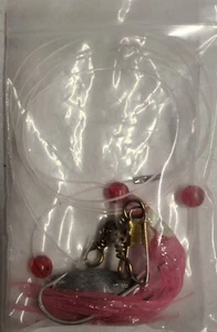 40 Inch Leader With 3 Way Swivel Snap 1 Oz. Sinker 5/0 Hook Pink Octopus - Picture 1 of 2