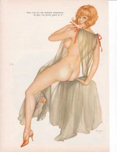 1970 Alberto Vargas The Vargas Girls Playboy Nude Art Poster Page Print - Picture 1 of 1