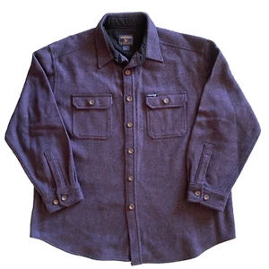 Vintage Woolrich mens XL 80% Wool Flannel Jacket. New Blue - Picture 1 of 6