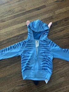 Disney Parks Kids Glow In The Dark Avatar Hoodie With Tail Sz 4 - Picture 1 of 4