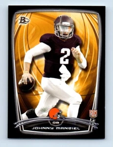 2014 Bowman Rookies Black Johnny Manziel Rookie Cleveland Browns #9 - Picture 1 of 2