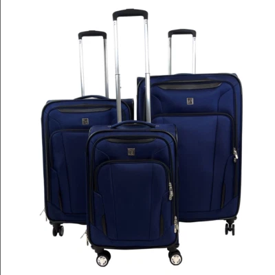 MALETAS DE EQUIPAJE AZULES 29/25/29 pulgadas giratorias con ruedas elige tu talla Foto 1 de 4