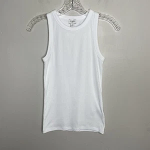 J.CREW Tank Top Women Small High Neck Ribbed NEW Slim Fit White BG877 - Picture 1 of 13