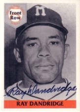 Ray Dandridge signed 1992 Front Row All-Time Great Signature Series card set COA