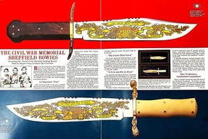 H.L. LONG U.K.-GOLD ENGRAVED CIVIL WAR 2- BOWIE SET-Ltd. EDITION - JULY 4th SALE - Picture 1 of 10