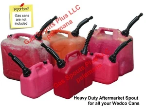 GAS CAN SPOUT AFTERMARKET WEDCO VERSAFLEX POURING NOZZLE +SPTCAP +GASKET +SCREEN - Picture 1 of 12