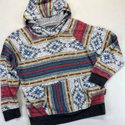 Suéter Brooklyn Tela Estampado Azteca Juvenil Med Sudadera con Capucha Patrón Tribal Suroeste Foto 1 de 4