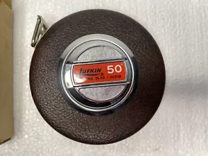 Lufkin HC213 8ths Chrome Clad Steel Measuring Tape with Hook Vintage NOS 50ft - Picture 1 of 5