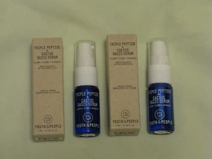 Youth to the People Triple Peptide + Cactus Oasis Serum 2x NIB Travel Sz - Picture 1 of 2