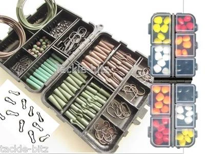 TJR TACKLE Doppelkarpfen Angeltackle Set Quick Links Karpfen Sicherheitsklips Haken Imitation Köder