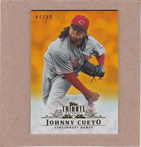 2013 Topps Tribute Orange Johnny Cueto #86 47/50....NM+ - Picture 1 of 2