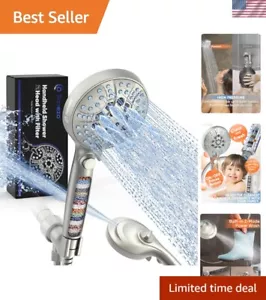 High Pressure Handheld Shower Head with Filter, ON/OFF Switch Pause Button, 1... - Picture 1 of 9
