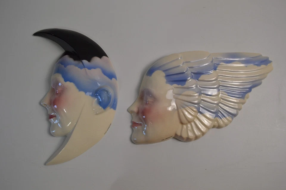 Vintage Crescent Moon Cloudscape Cast of Thousands Will Herrera Maui Art USA - Image 1 of 4